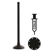 Mât aimanté + disque métalique pour antenne Wi-Fi longue portée.