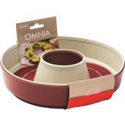 Moule en silicone pour four : Lot de 2. Beige et bordeaux