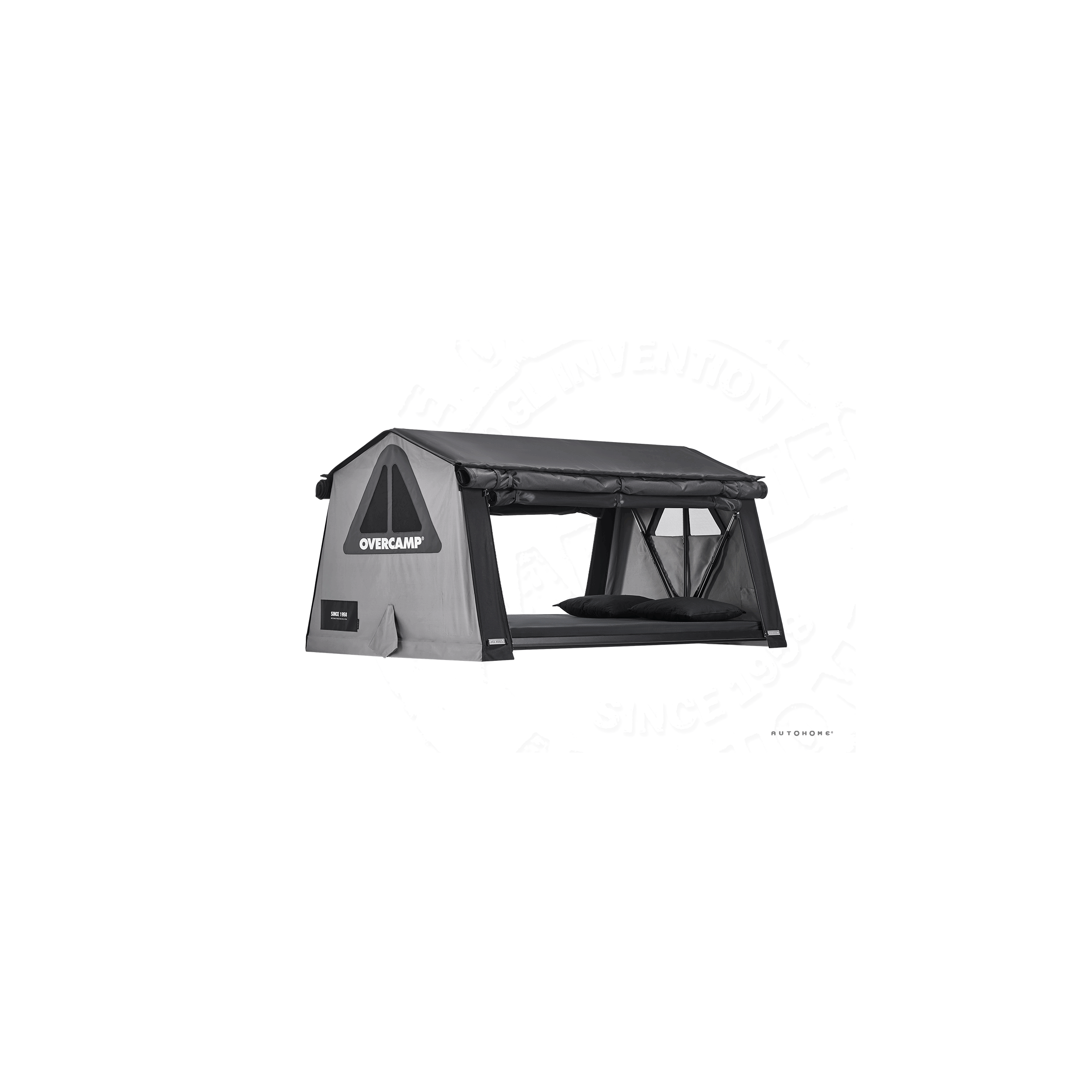 Tente de toit Nino Cirani Overcamp : Medium coloris gris
