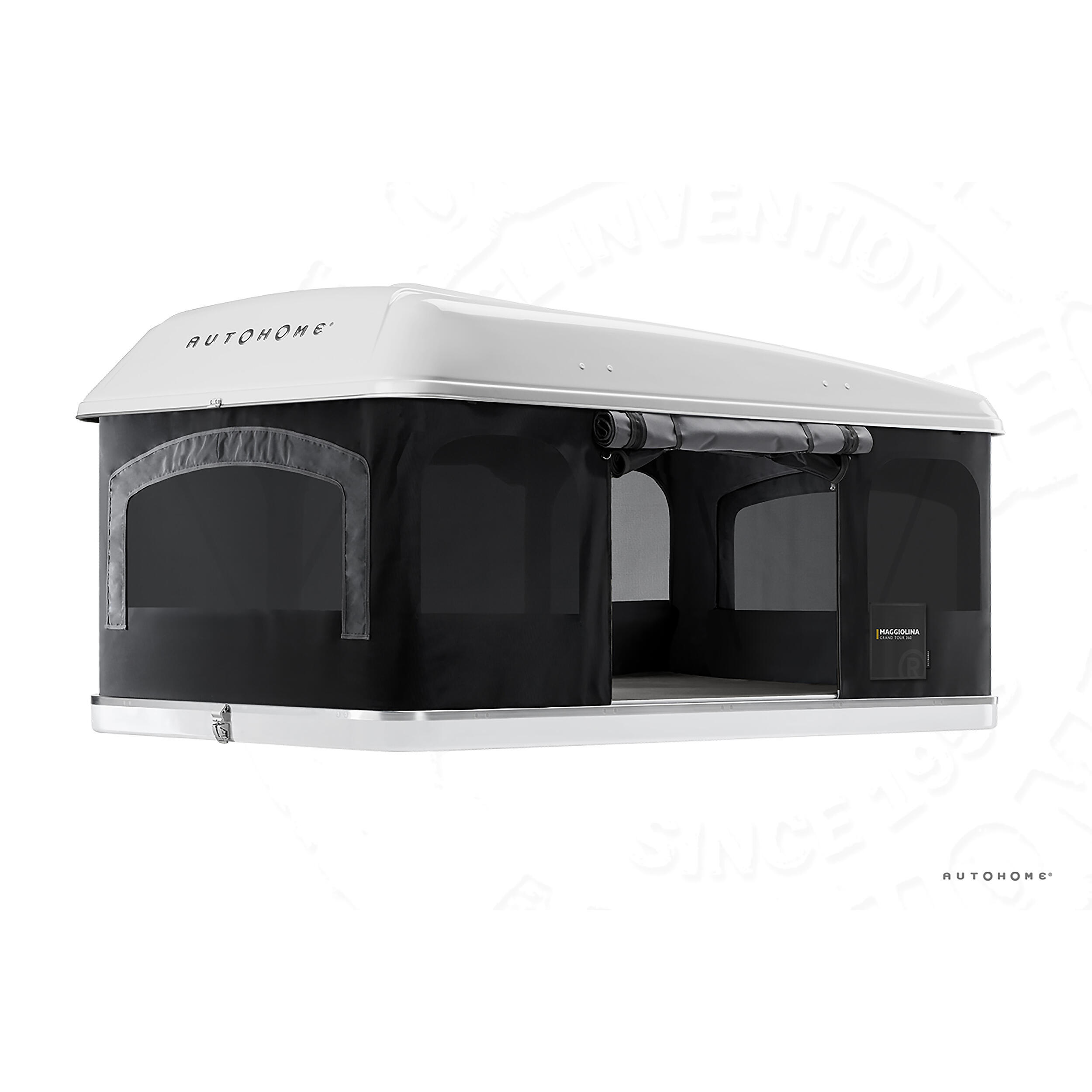 Tente de toit Maggiolina Grand tour 360° : Medium X-Long coloris carbone