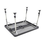 Table rectangulaire grise : AL-245 en aluminium 80 x 60 cm