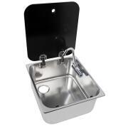 Evier en acier inoxydable avec couvercle
