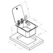 Evier en acier inoxydable avec couvercle