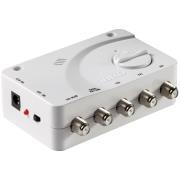 Teleplus antenne TV directionnelle Double polarité avec VHF, UHF V/O & amplificateur AT412 5G : Mât  110cm