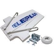 Antenne TV Directionnelle TELEPLUS 3G avec amplificateur AT412 5G et fixation Zamak, câble coaxial 5m