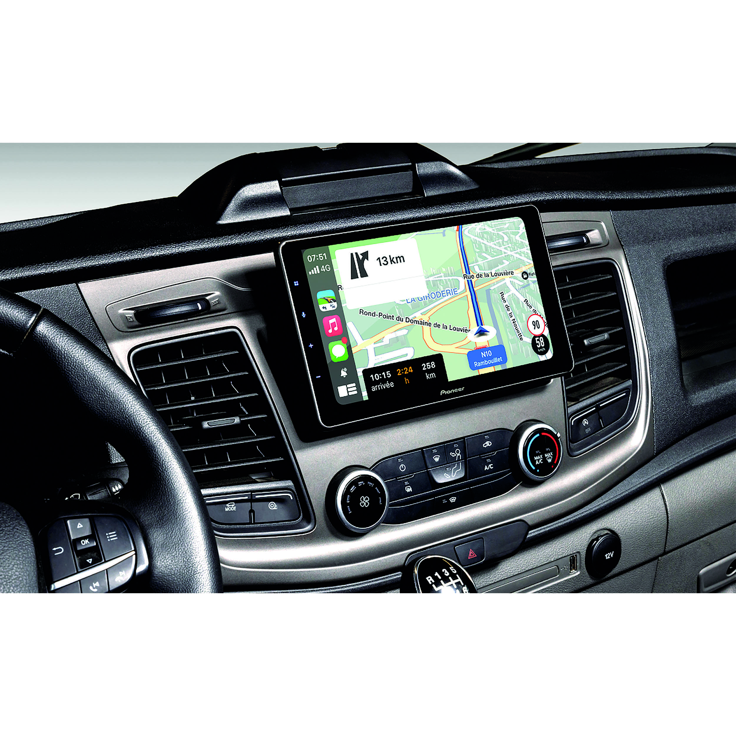 Tablette multimédia avec écran tactile : FORD TRANSIT (à partir de 2018 véhicules avec radio 1 DIN ou sans autoradio)
