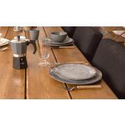 Pack de vaisselle en mélamine  Halo Gris et Terra  - 12 Pièces