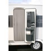 Rideau de porte en similicuir : 100 x 230 cm coloris moka