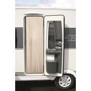 Rideau de porte en similicuir : 100 x 230 cm coloris crème