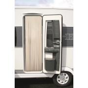 Rideau de porte en similicuir : 100 x 230 cm coloris crème