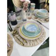 Pack  de vaisselle en mélamine Pastel Barfleur - 12 Pièces