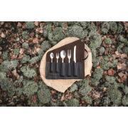 Pochette à couverts en cuir