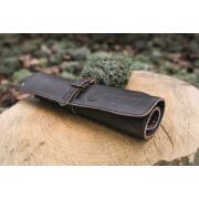 Pochette à couverts en cuir