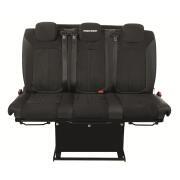 Banquette-lit coulissante ISOFIX revêtement noir/noir : 3 passagers - 126 cm - base haute