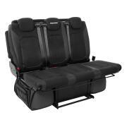 Banquette-lit coulissante ISOFIX revêtement noir/noir : 3 passagers -150 cm - base basse