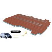 Plancher composite monobloc Ford Custom Transit 2024 - / VW T7 : L1 - 4 rails - Teak & Ebony