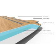 Plancher composite monobloc VW T5/T6 : L2 - 4 rails - Autumn Maple