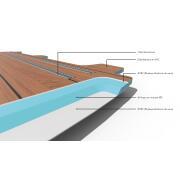 Plancher composite monobloc Renault Trafic3 : L2 - 4 rails - Clipper 536