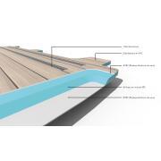 Plancher composite monobloc VW T5/T6 : L2 - 4 rails - Weathered Teak & Ebony