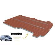 Plancher composite monobloc Ford Custom Transit 2024 - / VW T7 : L2 - 2 rails - Teak & Ebony