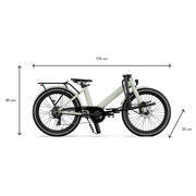 Vélo à assistance électrique pliant 24'' Evening Origins : Vert Sauge