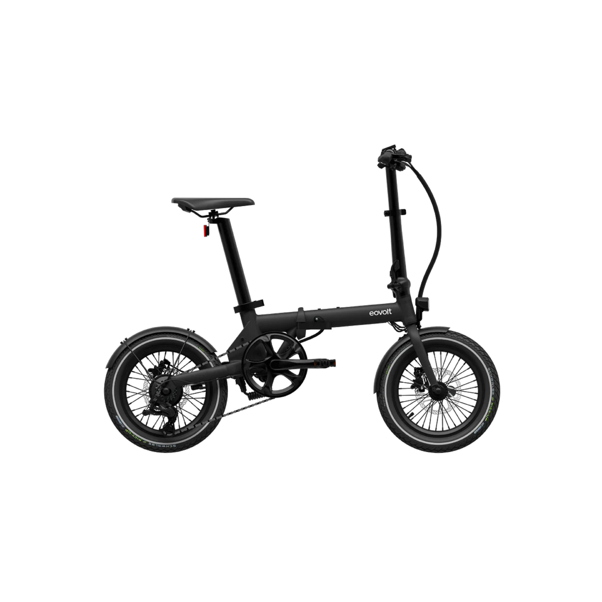 Vélo à assistance électrique pliant 16'' Morning Origins : Noir Onyx Mat