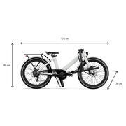 Vélo à assistance électrique pliant 24'' Evening Origins : Gris Lune