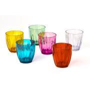 Set de six verres Aqua multicolores