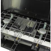 Réchaud à gaz 2 feux avec grill/toaster