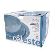 Pack vaisselle mélamine 12 pièces Céleste