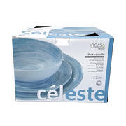 Pack vaisselle mélamine 12 pièces Céleste