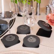 Adaptateur aimanté pour verres à pied avec patin : Anthracite