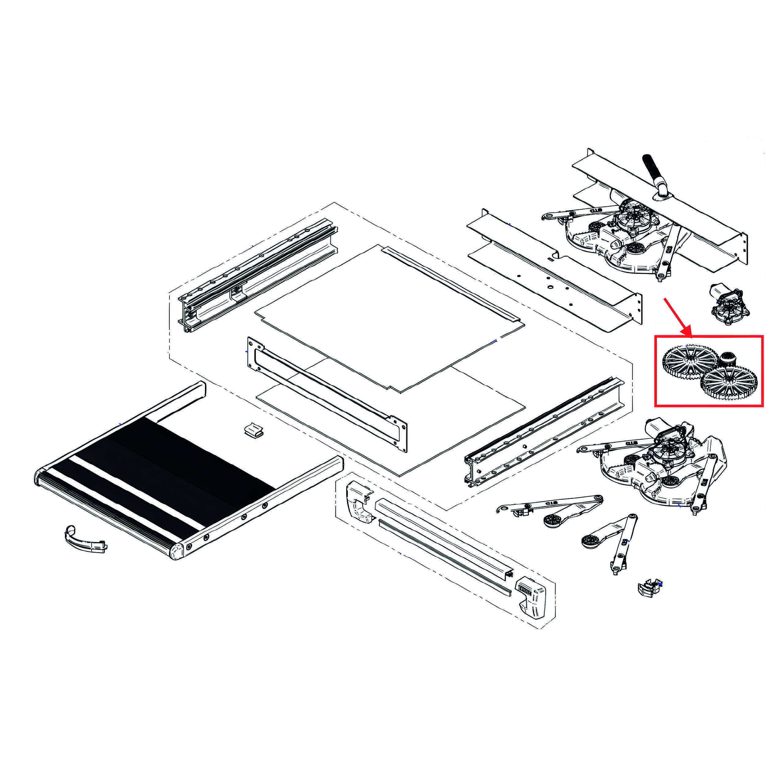KIT REPARATION PIGNON MARCHE PIED