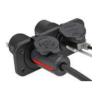 Socle 12 volts + prise USB-A et USB-C