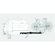 Bras pivotant pour porte vélos : Ouverture par la droite