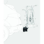 Bras pivotant pour porte vélos : Ouverture par la gauche