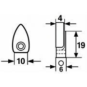 Taquet de fixation pour les miroirs et glaces