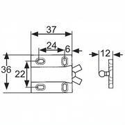 Loqueteau à ressort noir grand modèle