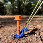Piquets à vis légers pour équipements de camping - Normal 20 cm - Lot de 12
